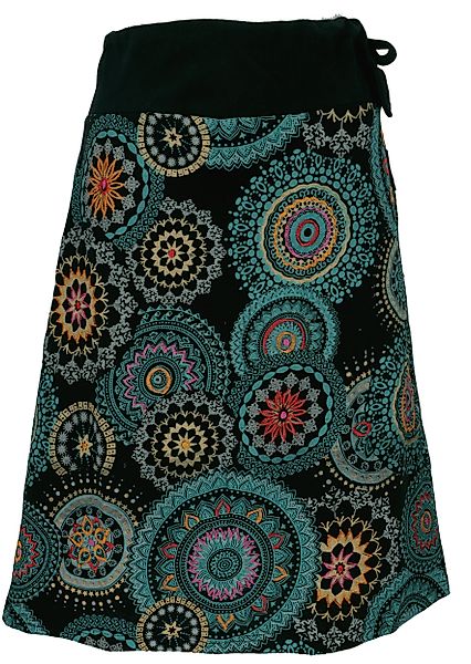Guru-Shop Minirock Bestickter knielanger Rock, Boho günstig online kaufen