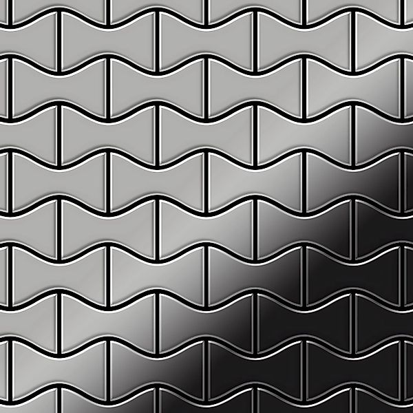 ALLOY Mosaik Fliese Massiv Metall Edelstahl Marine Hochglanz Grau 1,6mm Kis günstig online kaufen