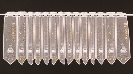 Gardinen Kranzusch Scheibengardine Espresso, Stangendurchzug, transparent, günstig online kaufen