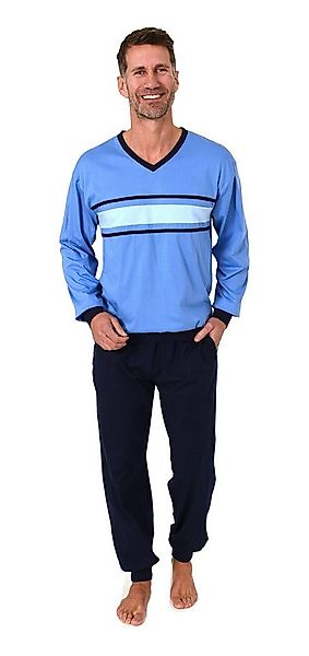 Normann Pyjama Normann Herren Schlafanzug lang mit Bündchen - auch in Überg günstig online kaufen