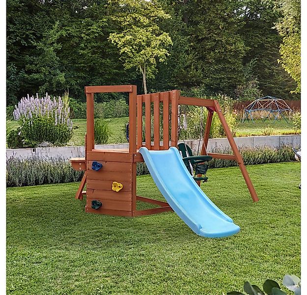 HOME DELUXE Spielturm mit Schaukel ROMI - 216,5 x 199 x 116,1 cm, inkl. Rut günstig online kaufen