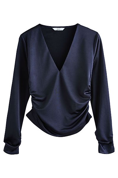 Next Langarmbluse Langarm-Oberteil mit V-Ausschnitt aus günstig online kaufen