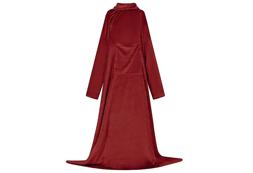 vidaXL Unisex-Bademantel Decken-Hoodie Bordeauxrot F Flanell, Vlies günstig online kaufen