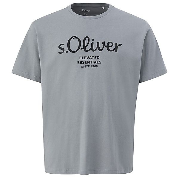 s.Oliver Rundhalsshirt s.Oliver Übergrößen T-Shirt grau günstig online kaufen