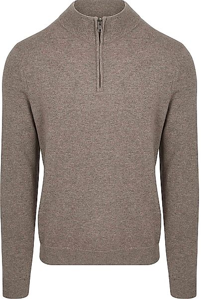 Steppin' Out Half Zip Pullover Merinowolle Taupe - Größe 3XL günstig online kaufen