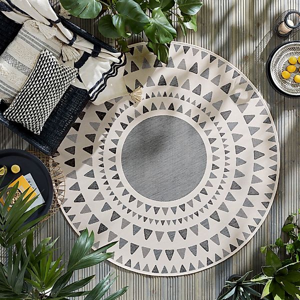 FLAIR RUGS Teppich »Shadow Ray«, rund, 2 mm Höhe, Outdoor geeignet günstig online kaufen
