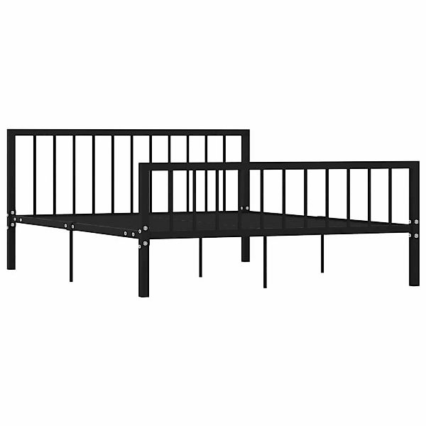 Bettgestell Schwarz Metall 160×200 Cm günstig online kaufen
