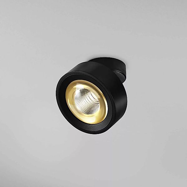 Egger DLS LED-Spot Clippo Optic, schwarz/gold, Ø 12 cm, DTW günstig online kaufen