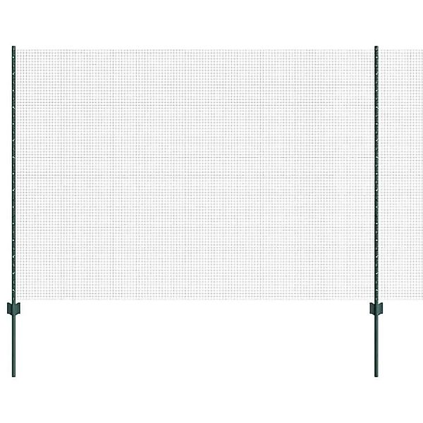 vidaXL Zaun mit Pfosten Grün 1,5 x 25 m Stahl und PVC 3336492 günstig online kaufen