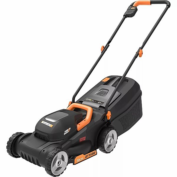 Worx Akkurasenmäher "WG730E", (Set), 20V/4Ah, 200m², 30cm/30-70mm, 30 Liter günstig online kaufen