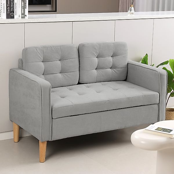HOMCOM 2 Sitzer Sofa, Couch mit Stauraum, Gepolsterter Polstersofa, Doppels günstig online kaufen
