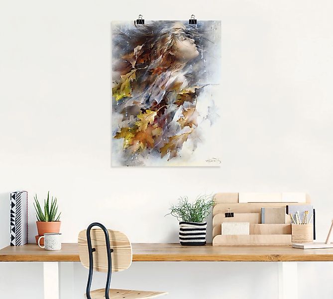 Artland Wandbild "Herbst", Frau, (1 St.), als Leinwandbild, Poster, Wandauf günstig online kaufen