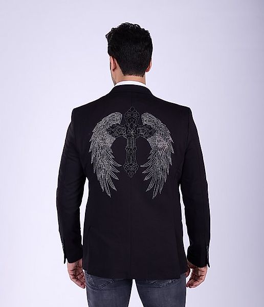 Denim Distriqt Sakko Extravagantes Herren Slim Fit Sakko Schwarz 56 günstig online kaufen