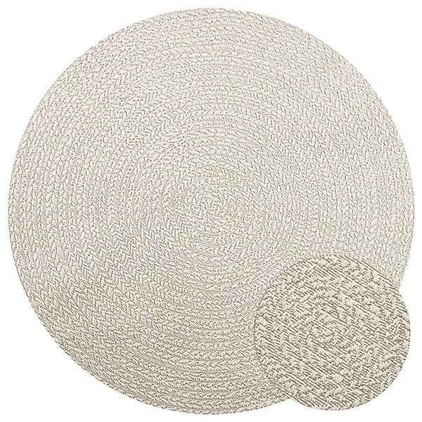 vidaXL Teppich ZIZUR Creme Ø 160 cm Jute-Optik Indoor und Outdoor 4010386 günstig online kaufen