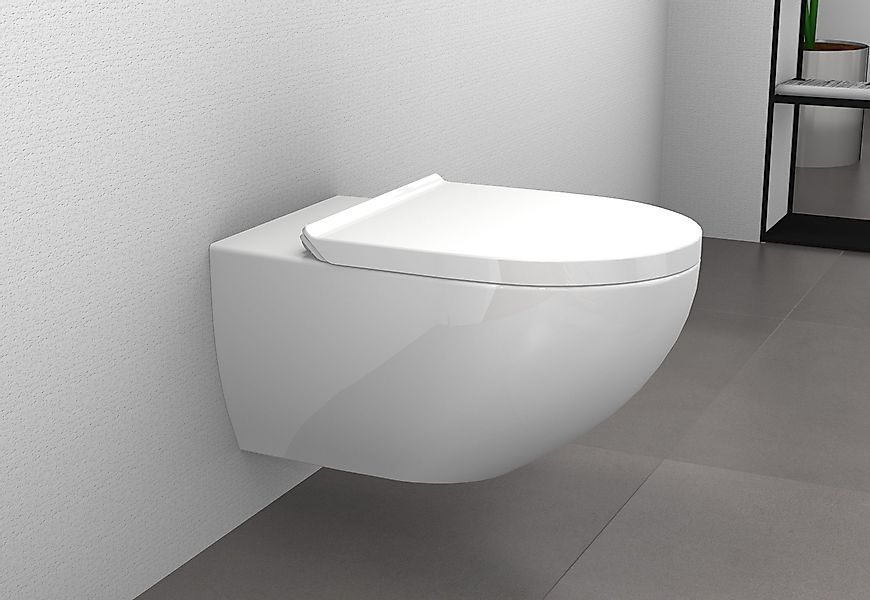 Bernstein Tiefspül-WC E-9030, Hänge-WC, spülrandlos, inkl. günstig online kaufen