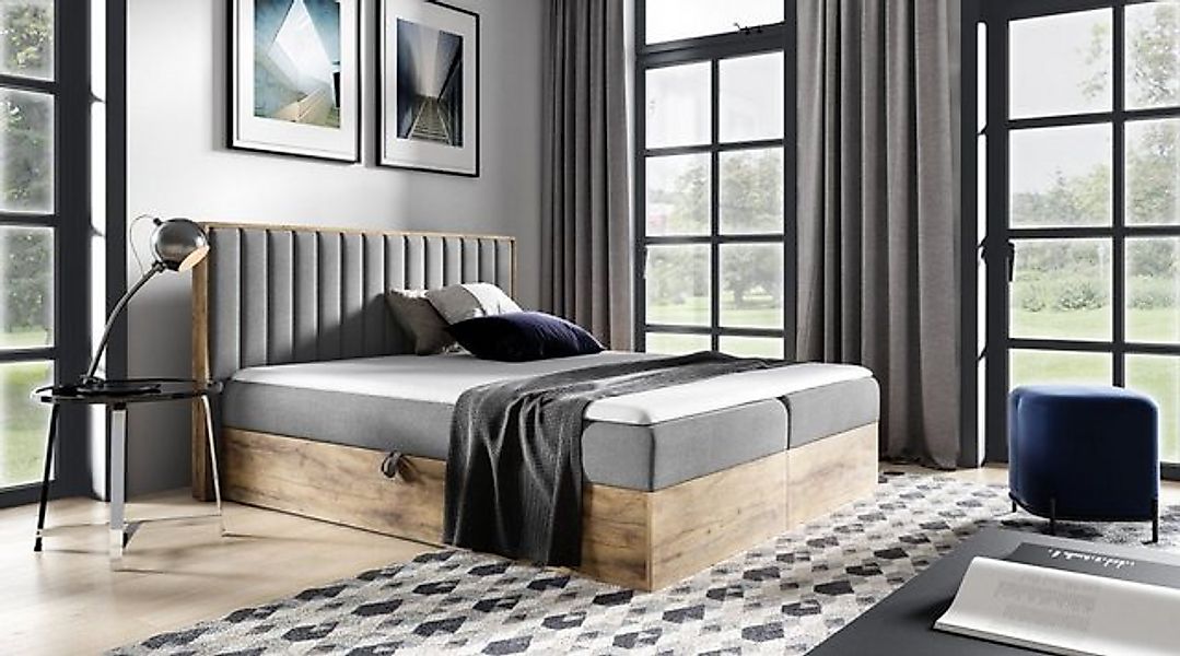 Luxusbetten24 Holzbett Designer Holzbett Nuro, mit Stauraum günstig online kaufen