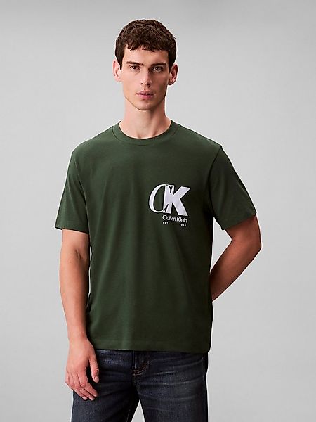 Calvin Klein T-Shirt SS 20S EU CK OVERLAP GRAPHIC TEE Mit Rundhalsausschnit günstig online kaufen