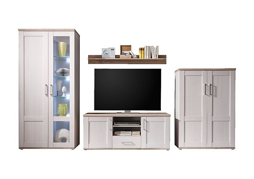 moebel-dich-auf Wohnwand ELEGANCE, (in Sibiu-Lärche Nb. Absetzung: San Remo günstig online kaufen