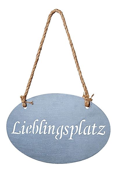Levandeo® Metallbild, Lieblingsplatz Schild 30x18cm Garten-Deko günstig online kaufen