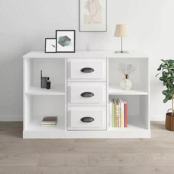 Vidaxl Sideboard Hochglanz-weiß 104,5x35,5x67,5 Cm Holzwerkstoff günstig online kaufen