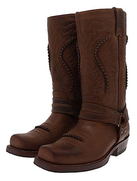 Mayura Boots MB002 Bikerstiefel Braun Bikerboots Rahmengenäht günstig online kaufen