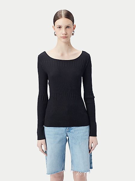 GOBI Cashmere Rundhalspullover Rippenpullover aus Baumwoll-Seiden-Kaschmir- günstig online kaufen