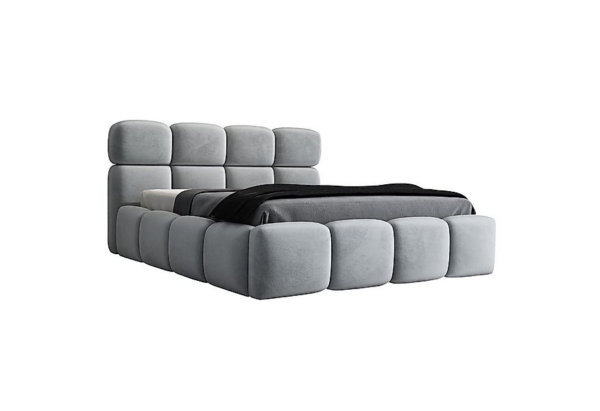 A&J MöbelLand GmbH Polsterbett MONAKO mit Matratze, Lattenrost und Bettkast günstig online kaufen