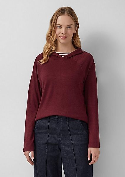 s.Oliver Longpullover T-Shirt Meliertes Longsleeve aus Stretchjersey mit Ka günstig online kaufen