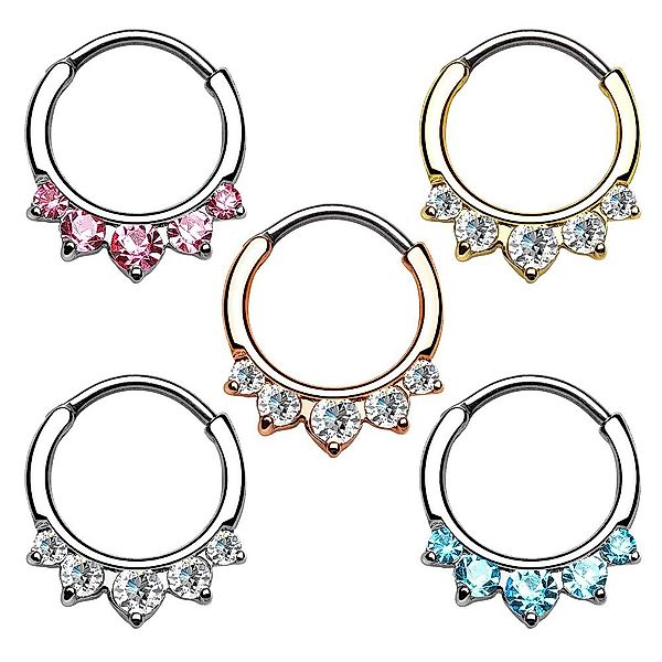 Taffstyle Nasenpiercing Piercing Ring Strass Stein günstig online kaufen