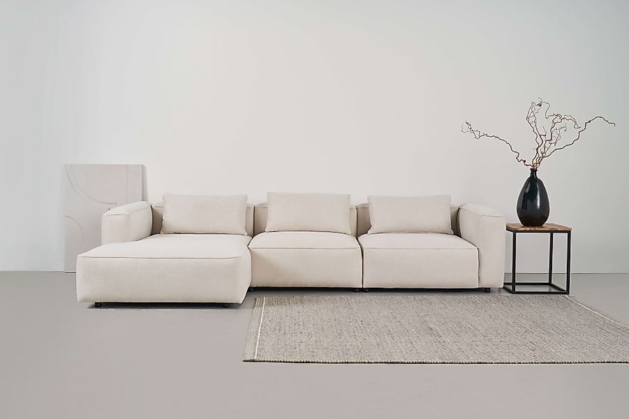 andas Ecksofa "Tvinnet", Breite 317 cm, extra tiefe Sitzfläche, kubisches S günstig online kaufen