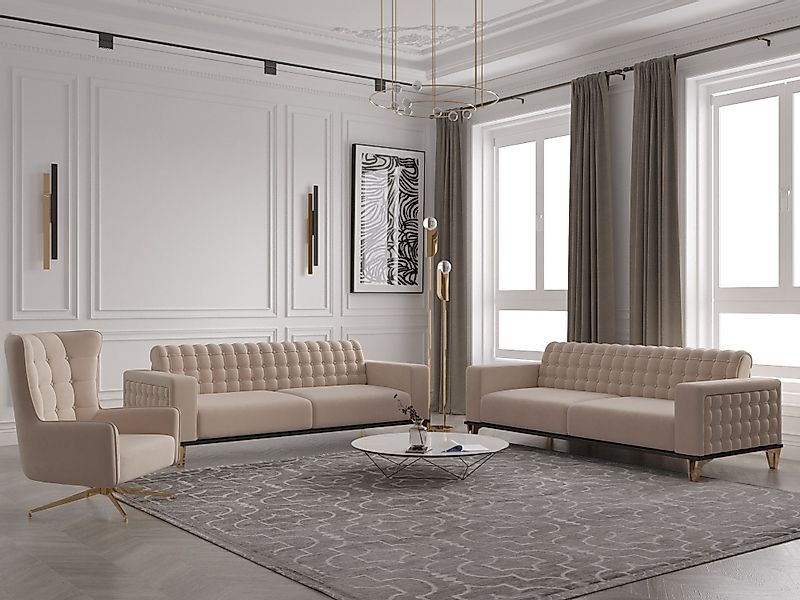 Möbeldreams Chesterfield-Sofa Sofa-Set Tina 3-2-1/3-3-1 / günstig online kaufen