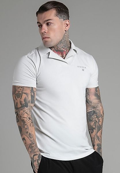 Siksilk Poloshirt SikSilk Herren Graues Smart Revere Polo günstig online kaufen