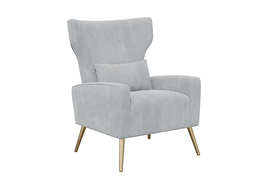 HawthyHome Ohrensessel mit Samtbezug Moderner Loungesessel– Hohe Rückenlehn günstig online kaufen