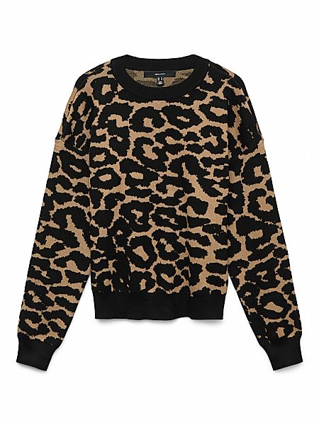 Vero Moda Strickpullover "VMSILJEANIMAL LS O-NCK PULLOVER GA NOOS" günstig online kaufen