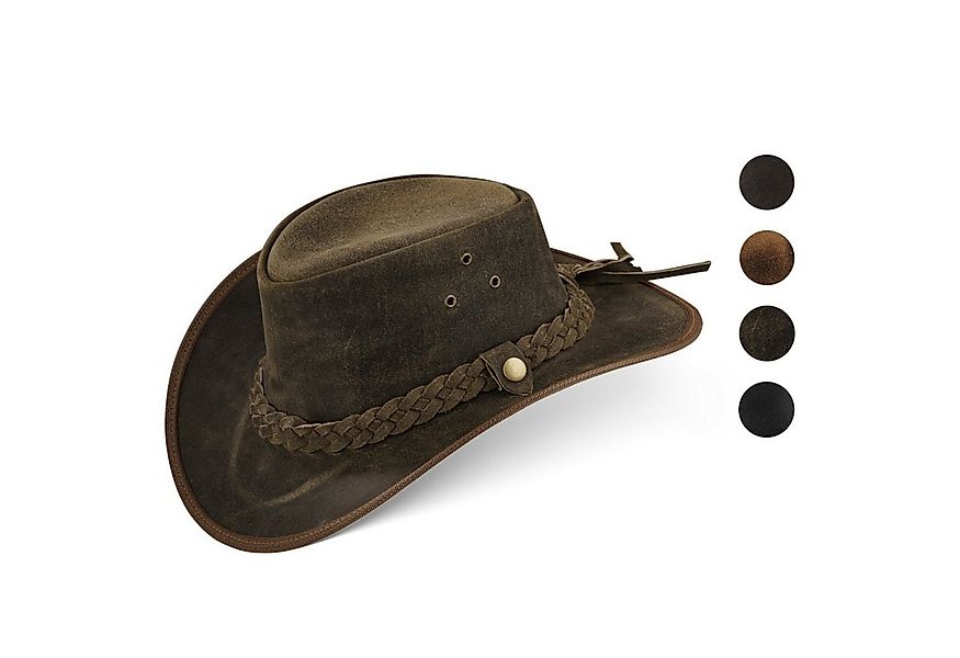 BLACK FOREST FOX Cowboyhut TEXAS Unisex Western Reiten Cowboy Leder Hut in günstig online kaufen