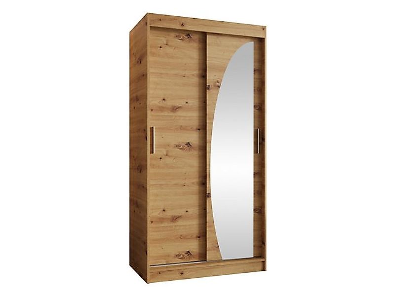 MIRJAN24 Kleiderschrank Wika 100 cm (mit zwei Schiebetüren) zwei Kleidersta günstig online kaufen
