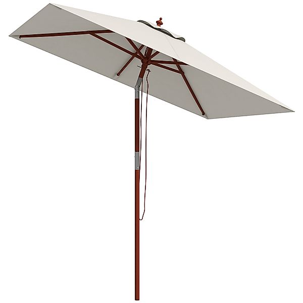 Outsunny Gartenschirm Neigbar 2x1,5 m mit Seilzugsystem und Luftöffnung, Au günstig online kaufen