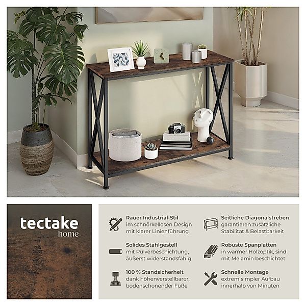 tectake Konsolentisch Beistelltisch Tacoma 100x35x80,5cm (1-St., günstig online kaufen
