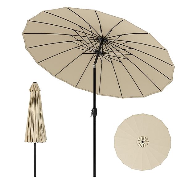 KOMFOTTEU Sonnenschirm, Gartenschirm um 35°knickbar, mit günstig online kaufen