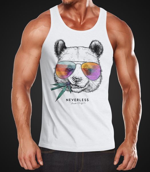 Neverless Tanktop Herren Tank-Top Panda Bär günstig online kaufen