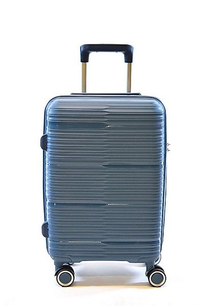 Zimmert Leather Hartschalen-Trolley Flightourer, 4 Rollen, Grau, Blau, Poly günstig online kaufen
