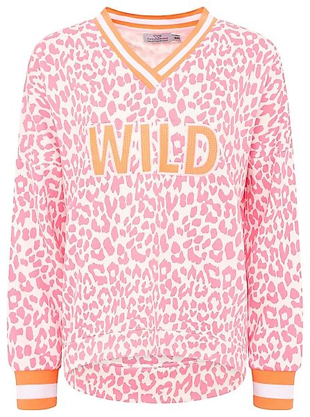 Zwillingsherz Longsweatshirt V-Neck Leo Pastell günstig online kaufen