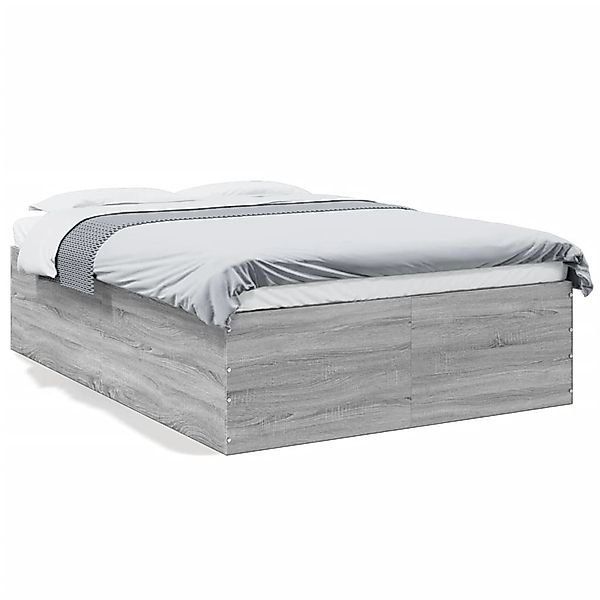 vidaXL Bettgestell Grau Sonoma 120x190 cm Holzwerkstoff 3280956 günstig online kaufen