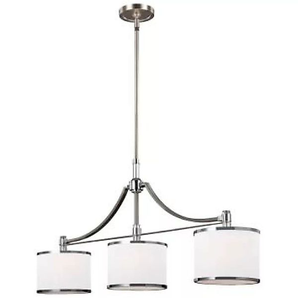 Deckenleuchte ILVY Chrom Weiß B:98cm kürzbar Lampe günstig online kaufen