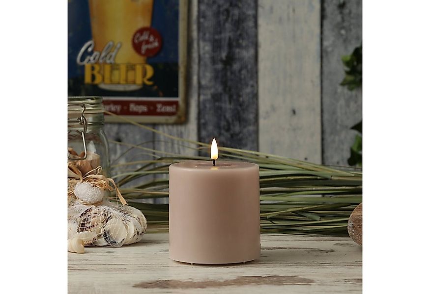 Deluxe Homeart LED-Kerze LED Kerze Mia Echtwachs 3D Flamme flackernd H: 10c günstig online kaufen