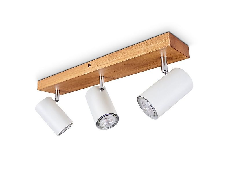 hofstein Deckenleuchte »Godo« Deckenlampe aus Metall in weiß und Holz, ohne günstig online kaufen