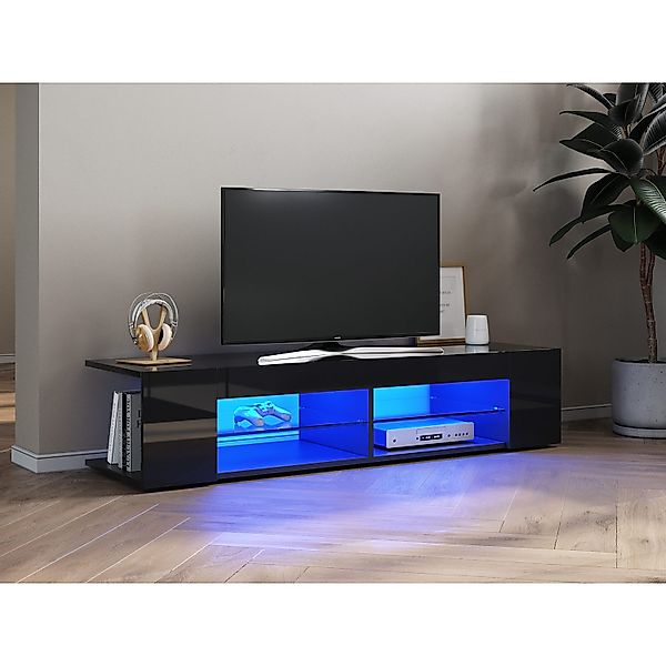 SONNI Lowboard TV Schrank schwarz/weiß, Lange günstig online kaufen