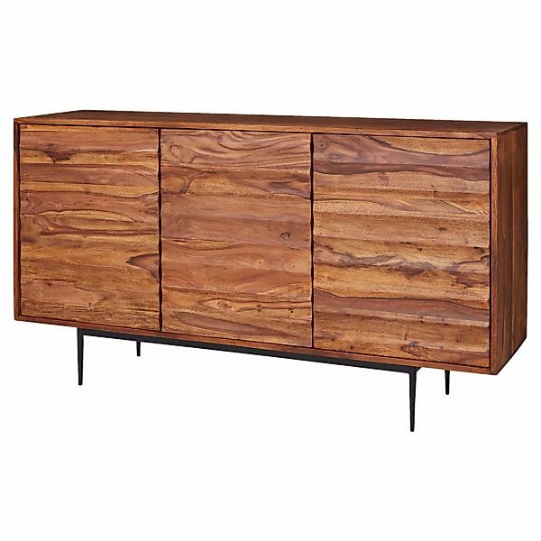 Sideboard natur beschichtet schwarz lackiert B/H/T: ca. 150x81x41 cm günstig online kaufen