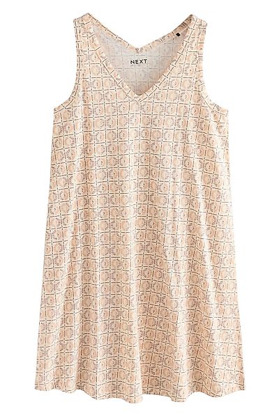 Next Jerseykleid Ärmelloses Schlabberkleid mit V-Ausschnitt günstig online kaufen