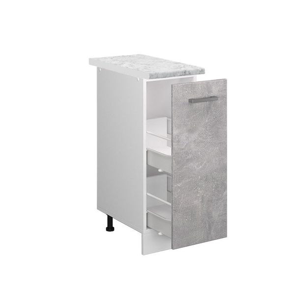 Vicco Apothekerschrank R-Line, Beton/Weiß, 30 cm, günstig online kaufen